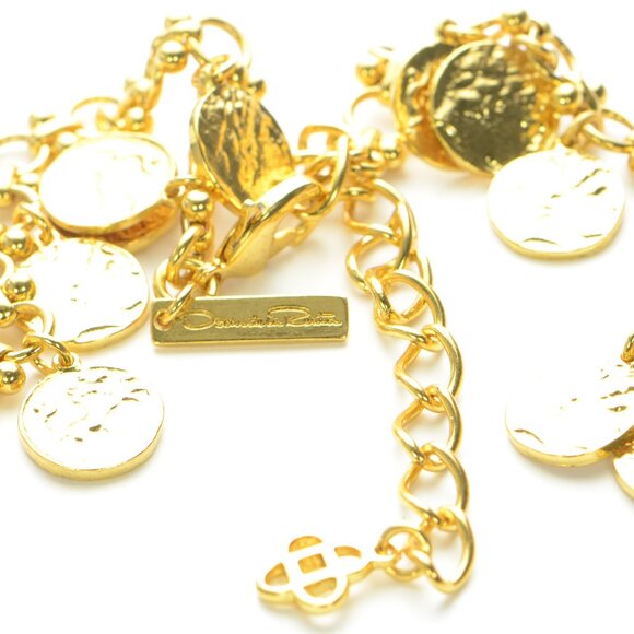 Gold Coin Necklace by Oscar de la Renta | Rent the Runway Oscar de la Renta Gold-tone Coin Charm Necklace